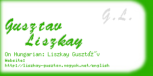 gusztav liszkay business card